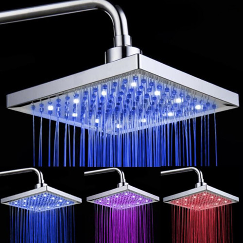 B130 hydroelectric power LED three color head shower