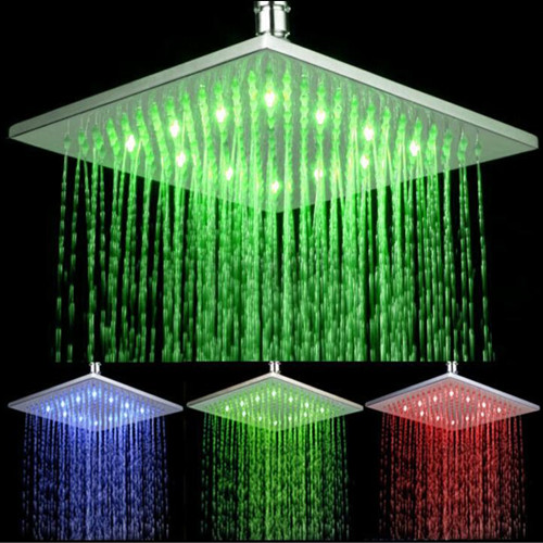 A830 SS material LED color shower hydroelectric power change